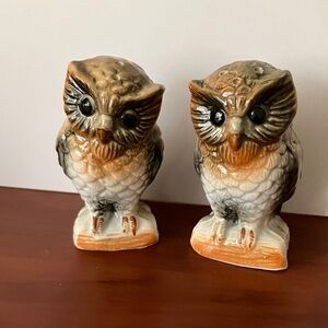 Ceramic Owl Salt and Pepper Shakers